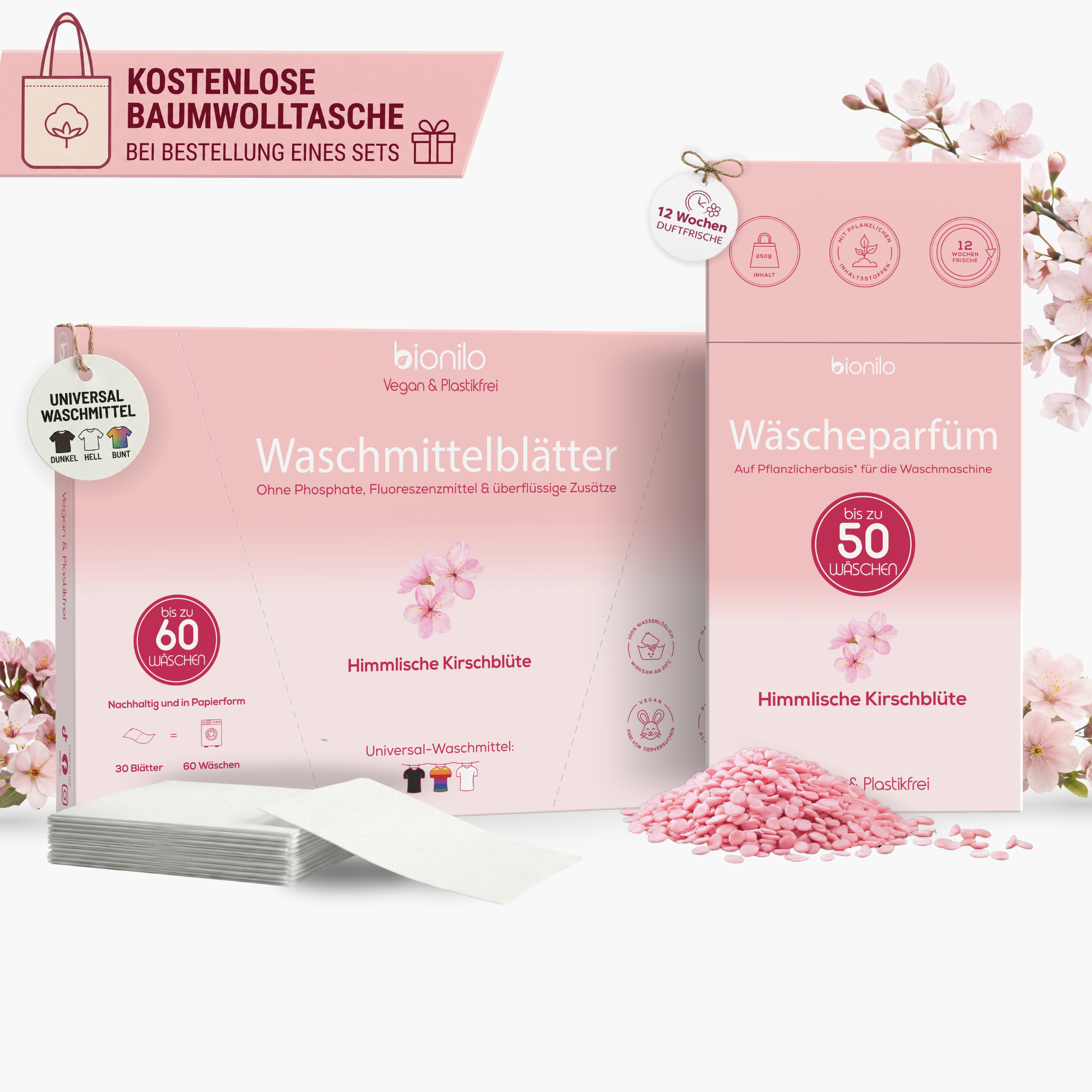 Frische Wäsche-Set inkl. GRATIS Baumwolltasche