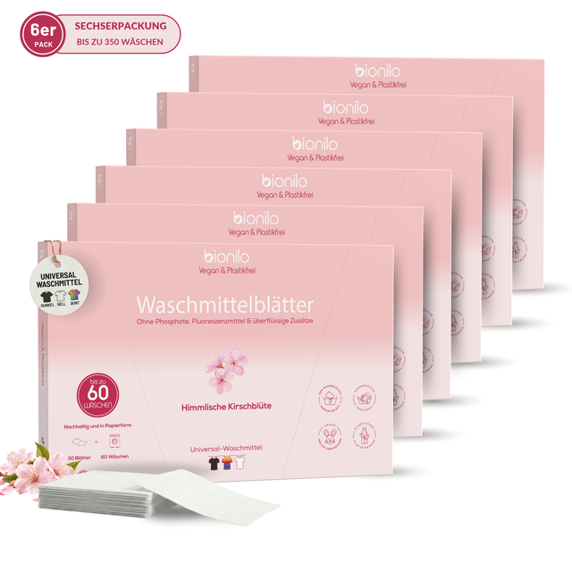 Waschmittelblätter 6er-Set – 360 Blätter
